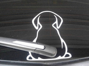 Dog Wagging Tail rear window decal
