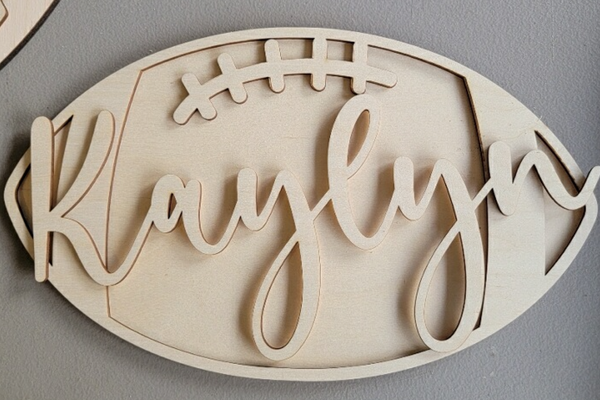 Personalized Sports-Unfinished Wooden cut out-7-14 business day TAT